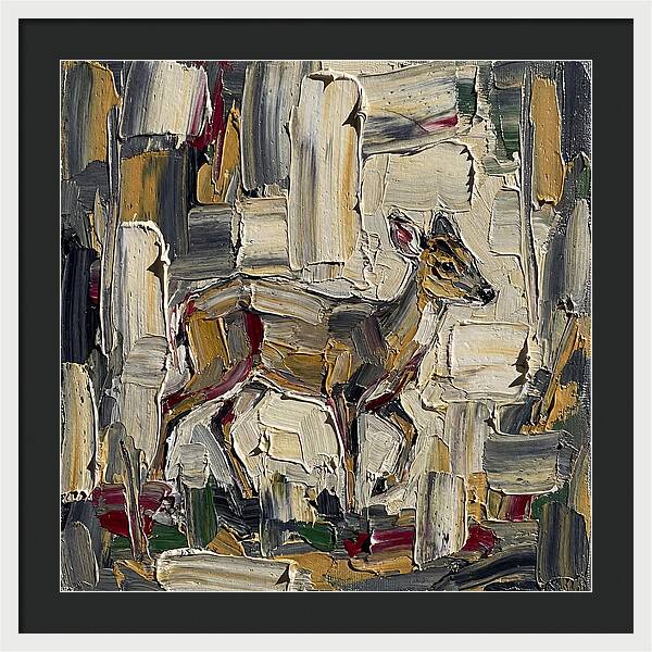 Muntjac In Abstract Palette