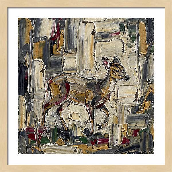 Muntjac In Abstract Palette