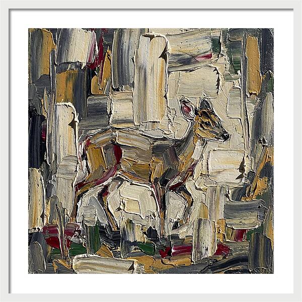 Muntjac In Abstract Palette