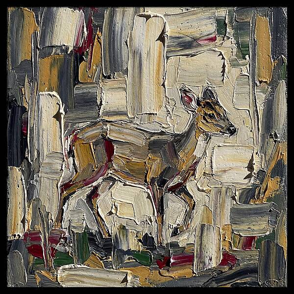 Muntjac In Abstract Palette