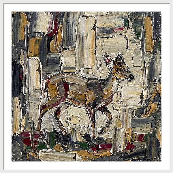 Muntjac In Abstract Palette