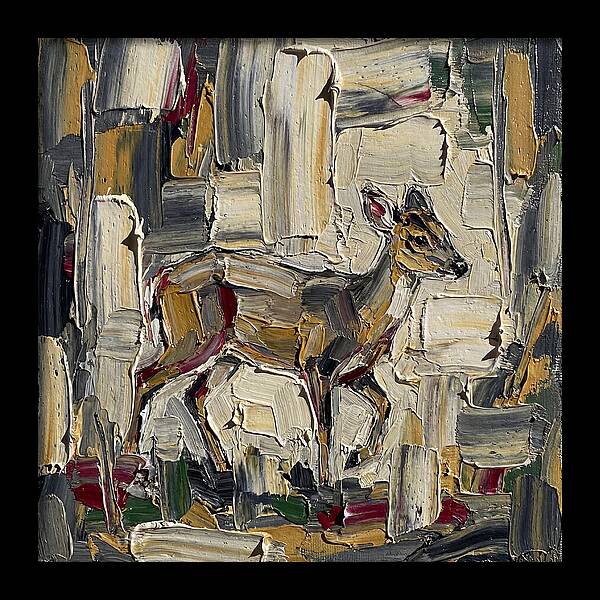 Muntjac In Abstract Palette