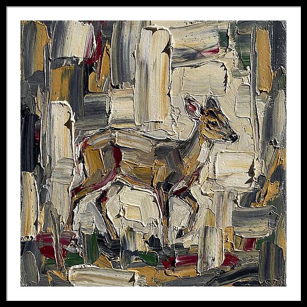 Muntjac In Abstract Palette