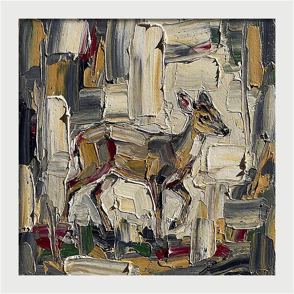 Muntjac In Abstract Palette