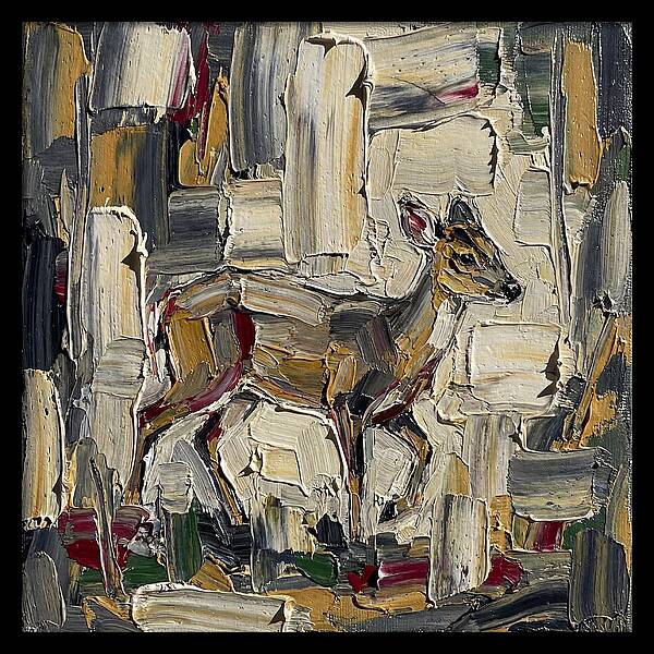 Muntjac In Abstract Palette