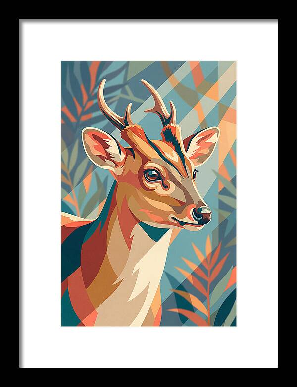 Muntjac In Vibrant Colors