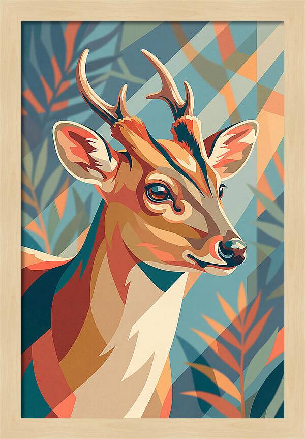 Muntjac In Vibrant Colors