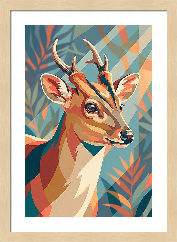 Muntjac In Vibrant Colors