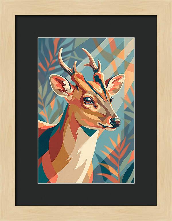 Muntjac In Vibrant Colors