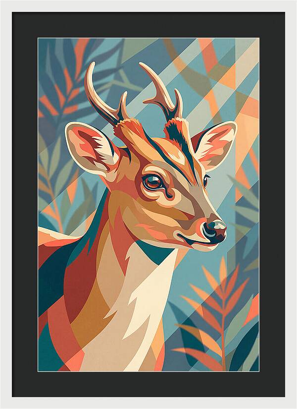 Muntjac In Vibrant Colors