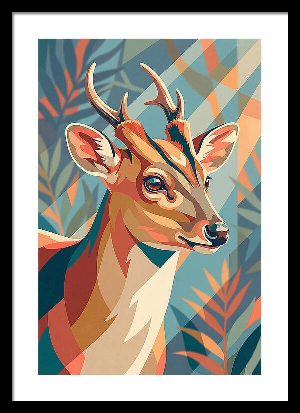Muntjac In Vibrant Colors