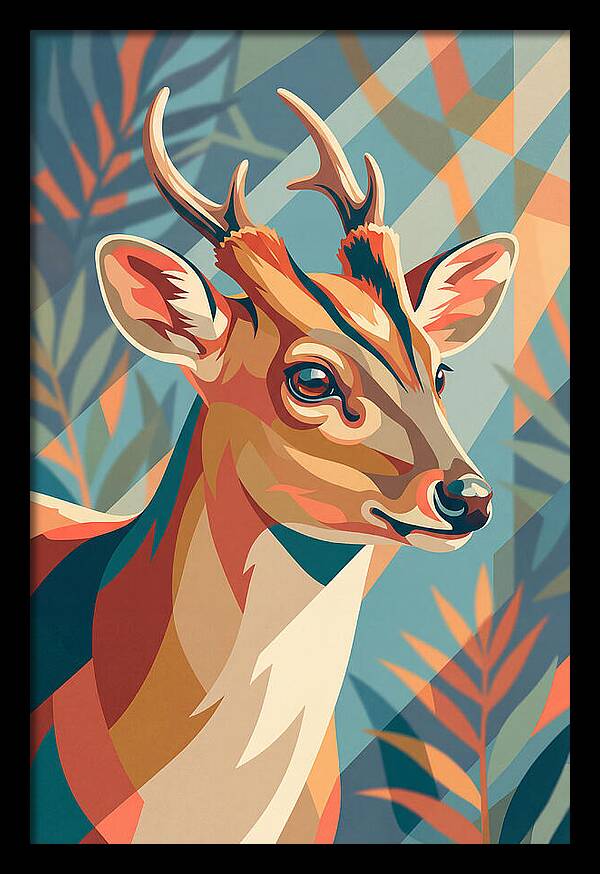 Muntjac In Vibrant Colors