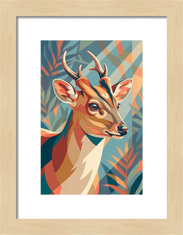 Muntjac In Vibrant Colors