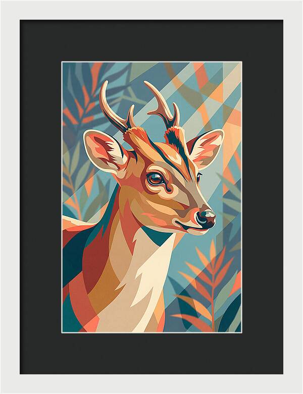 Muntjac In Vibrant Colors