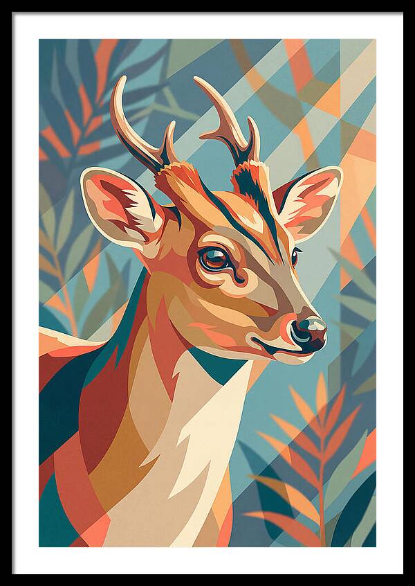 Muntjac In Vibrant Colors