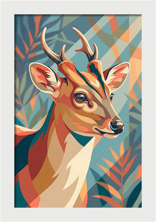 Muntjac In Vibrant Colors