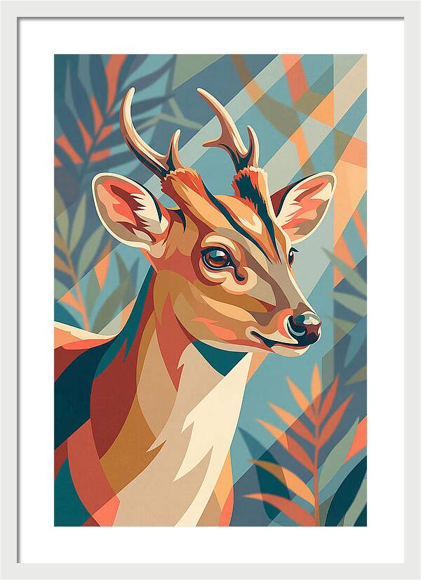 Muntjac In Vibrant Colors