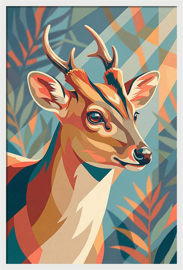 Muntjac In Vibrant Colors