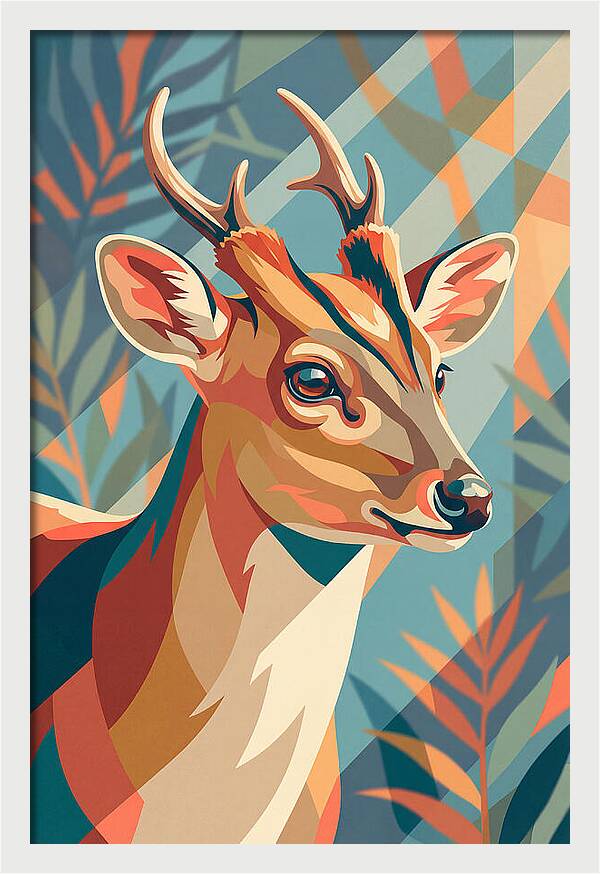 Muntjac In Vibrant Colors