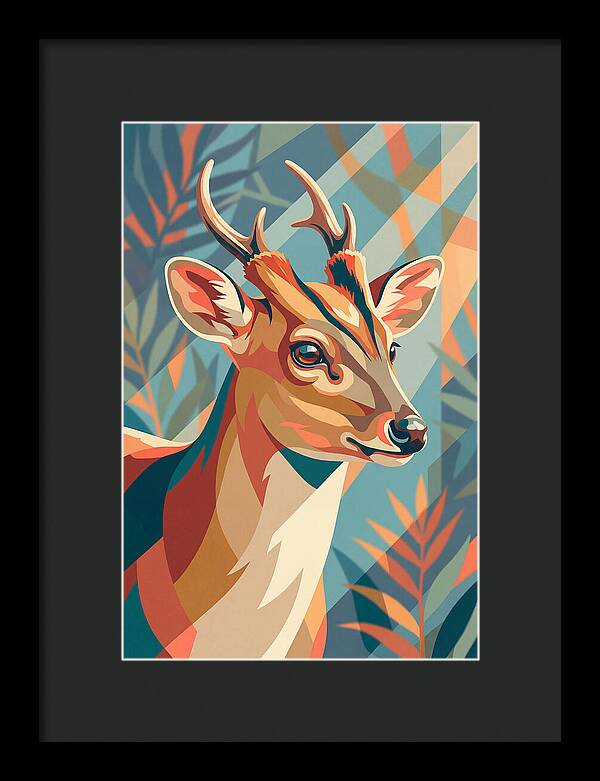Muntjac In Vibrant Colors