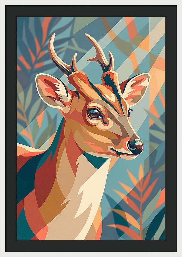 Muntjac In Vibrant Colors
