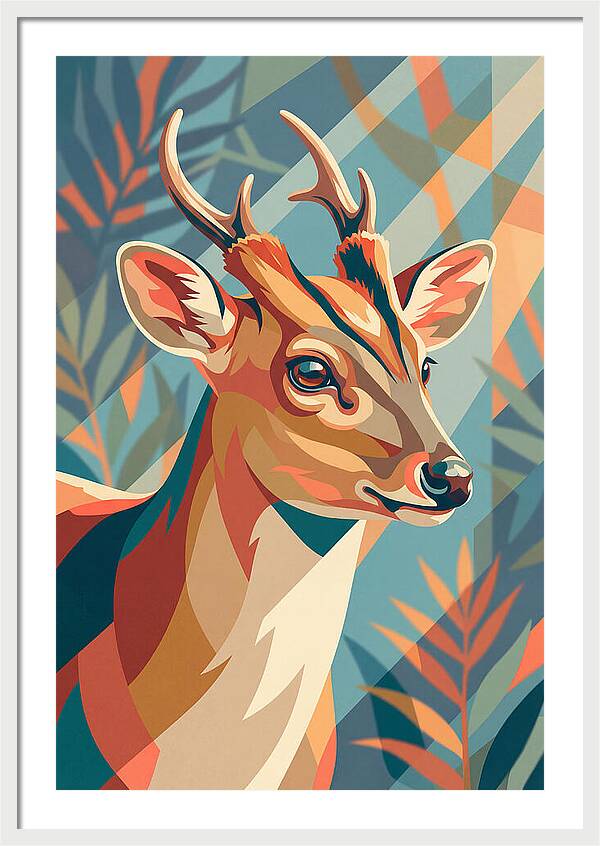 Muntjac In Vibrant Colors