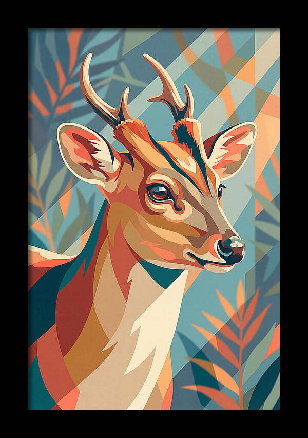 Muntjac In Vibrant Colors