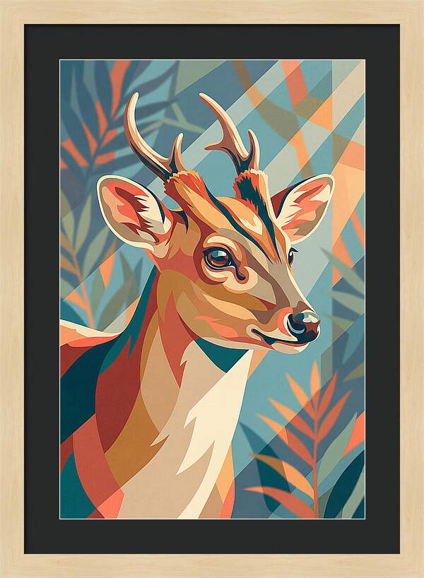 Muntjac In Vibrant Colors