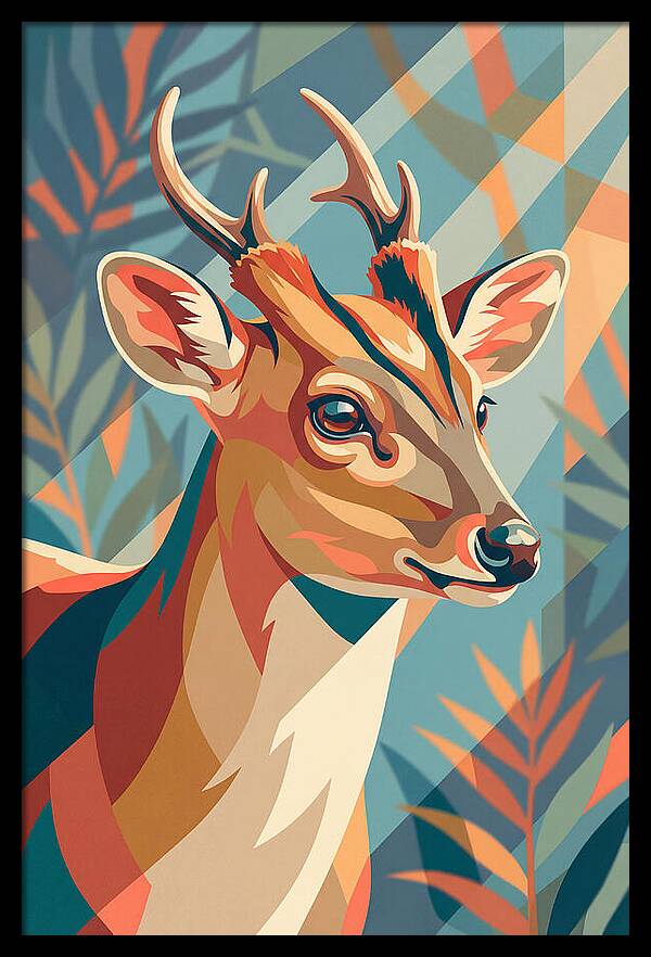 Muntjac In Vibrant Colors