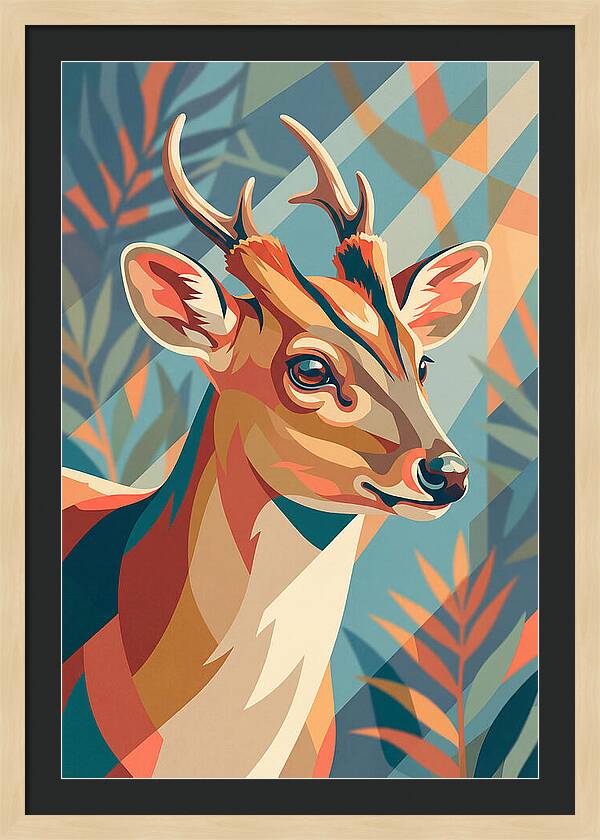 Muntjac In Vibrant Colors