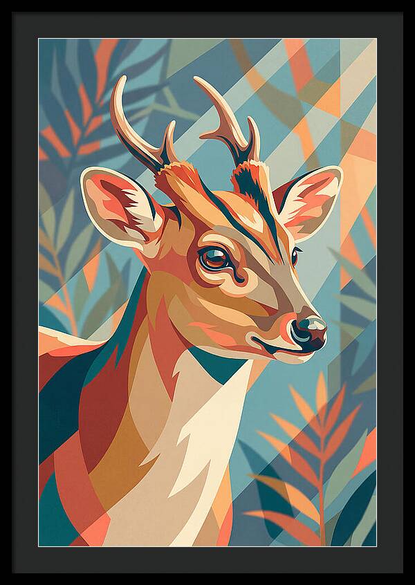Muntjac In Vibrant Colors