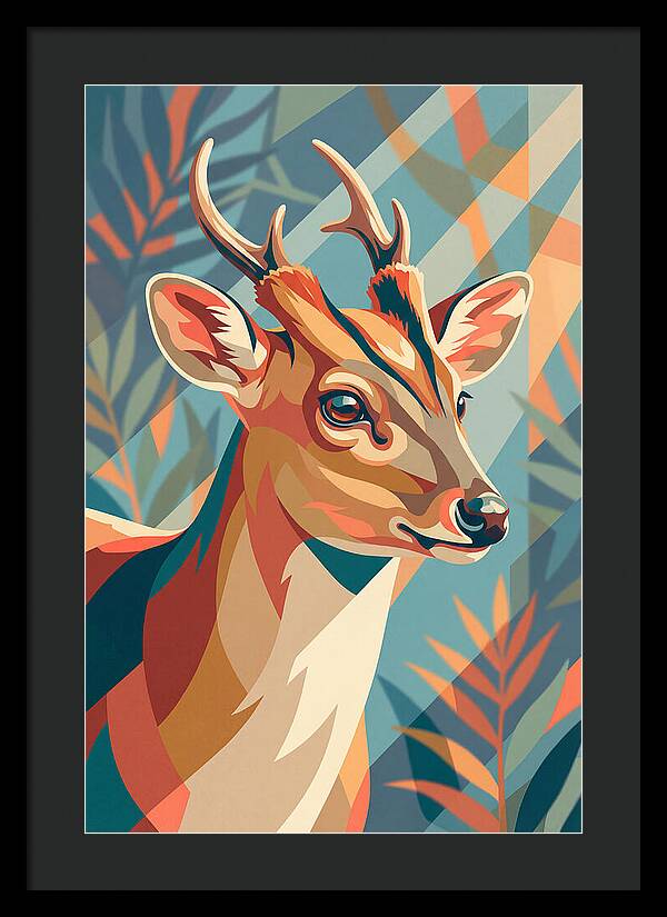 Muntjac In Vibrant Colors