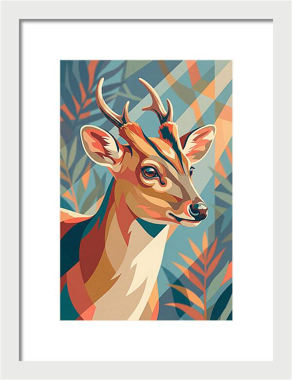 Muntjac In Vibrant Colors