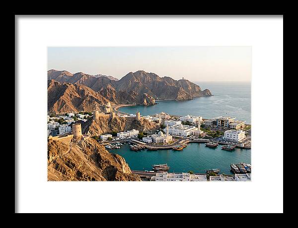 Muscat Coastline From Al Hajar Mountains