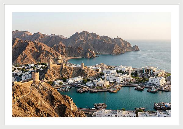 Muscat Coastline From Al Hajar Mountains