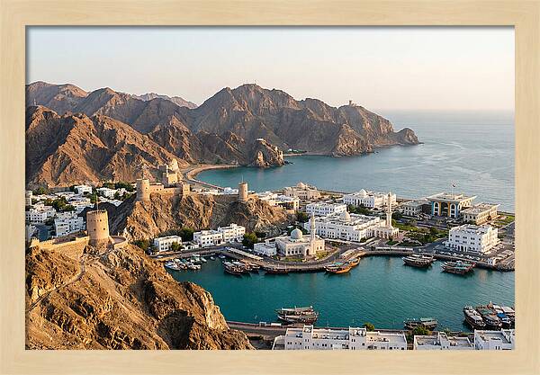 Muscat Coastline From Al Hajar Mountains