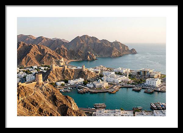 Muscat Coastline From Al Hajar Mountains