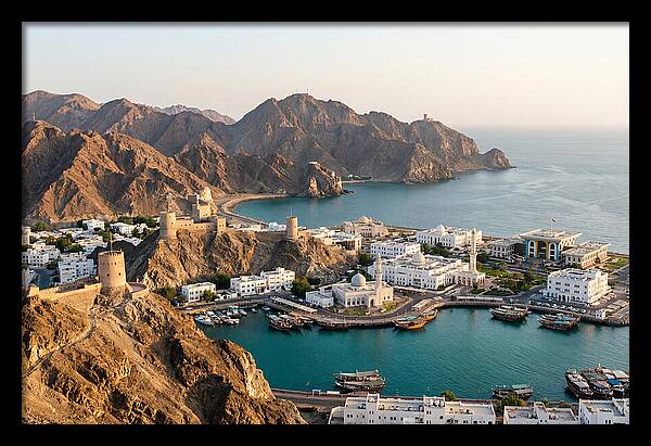 Muscat Coastline From Al Hajar Mountains