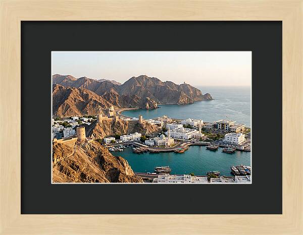 Muscat Coastline From Al Hajar Mountains