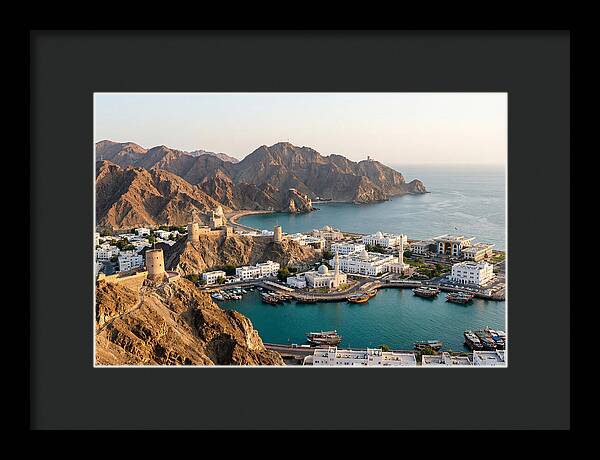 Muscat Coastline From Al Hajar Mountains