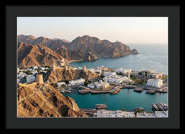 Muscat Coastline From Al Hajar Mountains