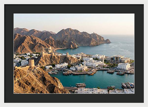 Muscat Coastline From Al Hajar Mountains