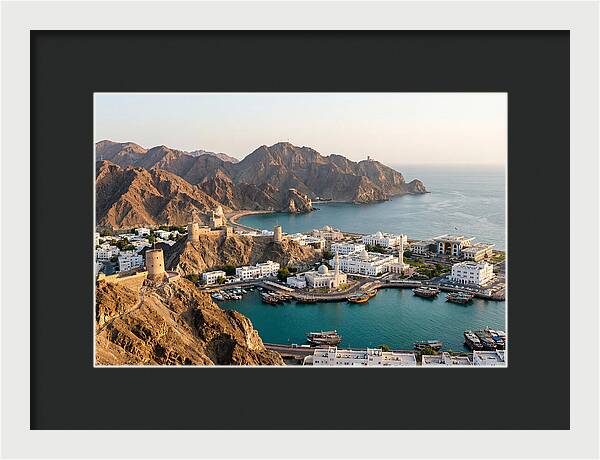 Muscat Coastline From Al Hajar Mountains
