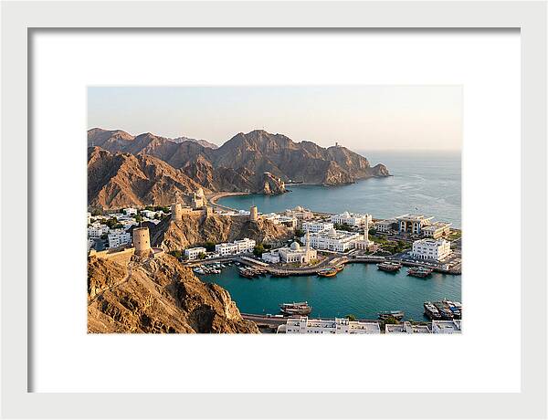 Muscat Coastline From Al Hajar Mountains