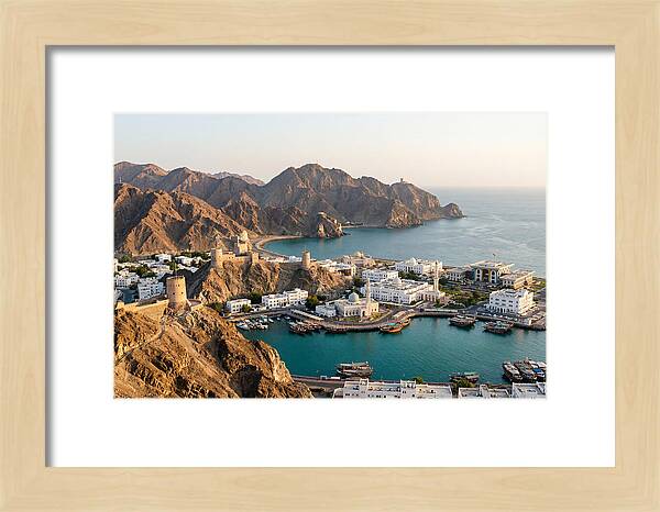 Muscat Coastline From Al Hajar Mountains