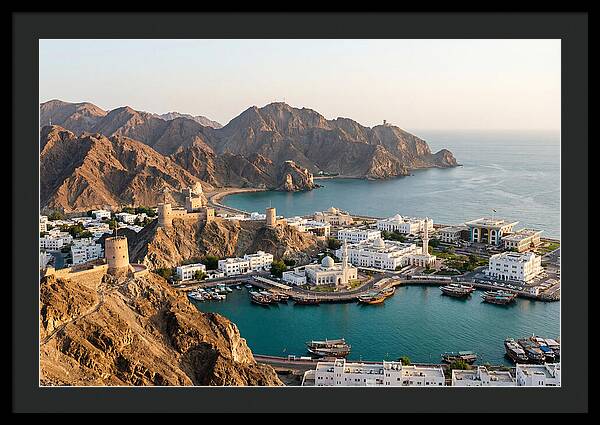 Muscat Coastline From Al Hajar Mountains