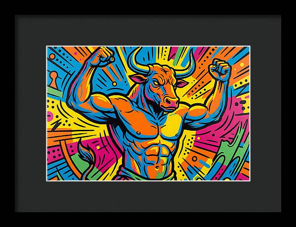 Muscular Minotaur In Vibrant Colors