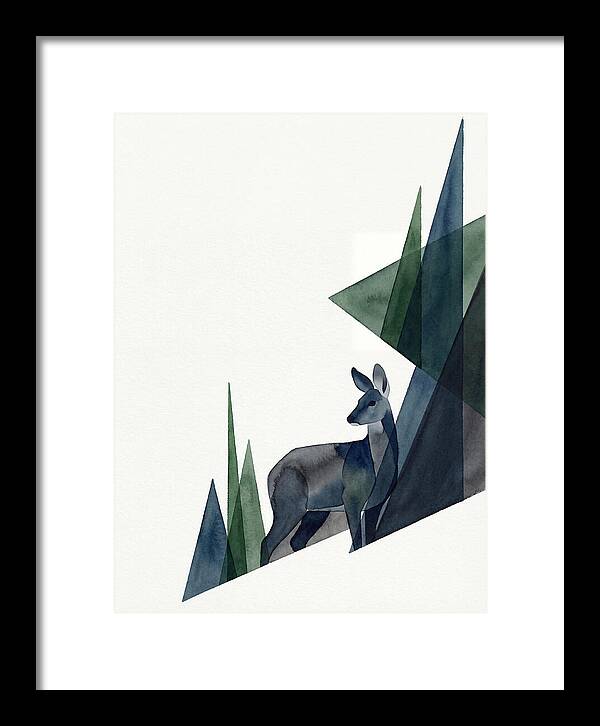 Musk Deer Among Geometric Shapes