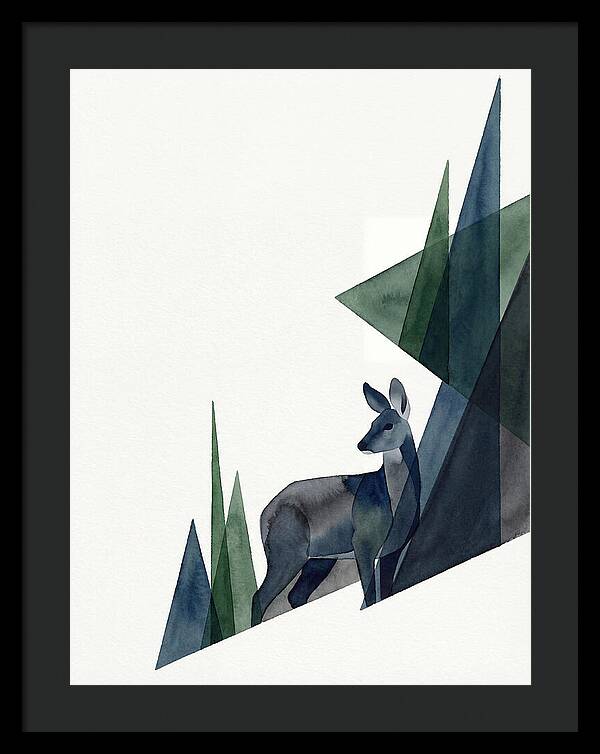 Musk Deer Among Geometric Shapes