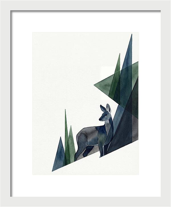 Musk Deer Among Geometric Shapes